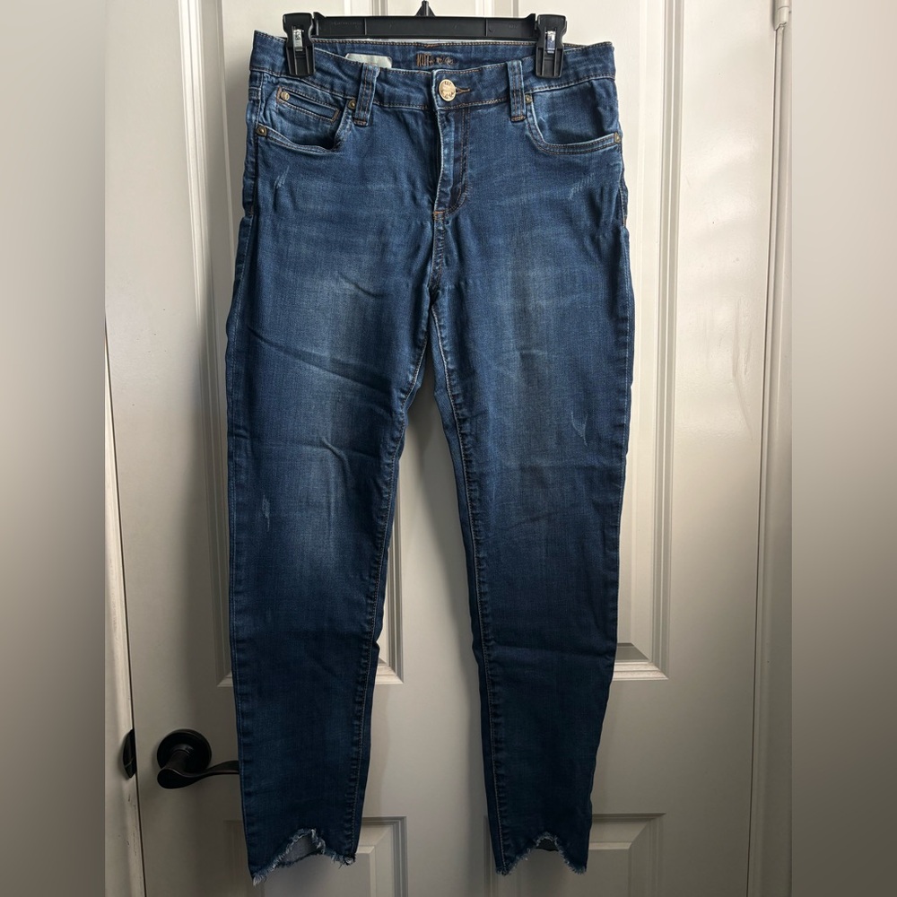 Kut from the Kloth Connie Raw Hem Ankle Skinny Jeans Size 10